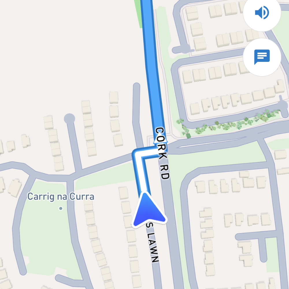 Turn-by-Turn Navigation Screenshot